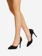 Romwe Square Toe Suede Stiletto Pumps