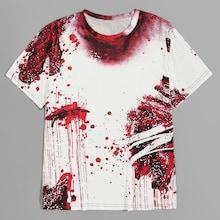 Romwe Guys Paint Splatter Pattern Tee