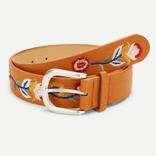 Romwe Embroidered Flower Belt