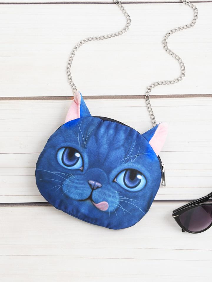 Romwe Cat Shaped Cute Crossbody Chain Bag