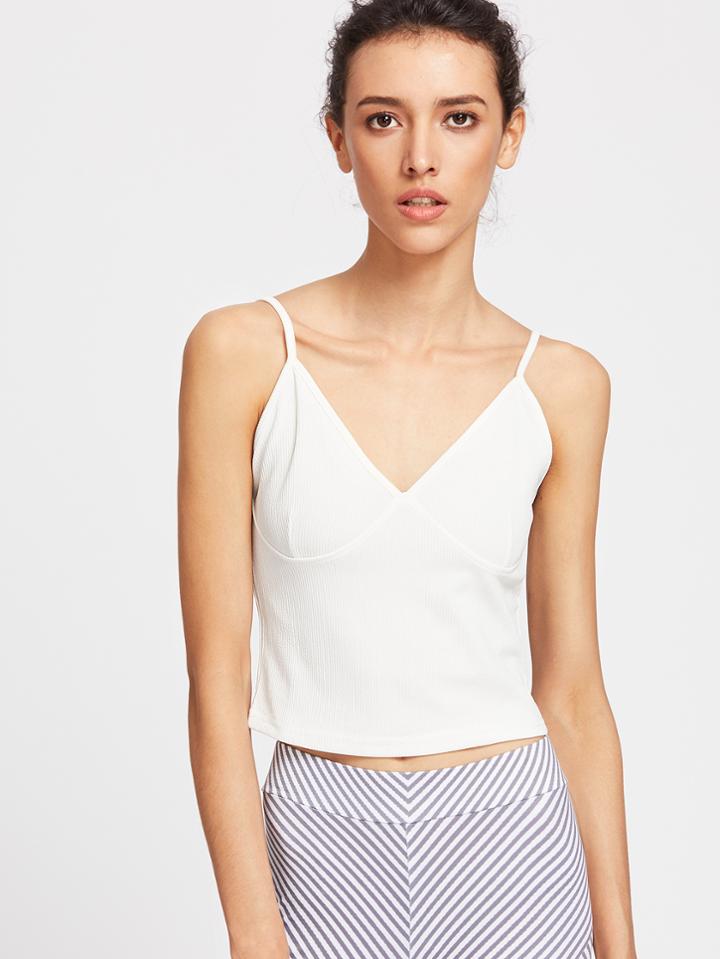 Romwe V Neckline Cami Top