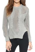 Romwe Hollow Split Grey Jumper