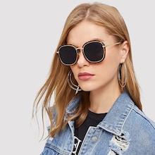 Romwe Tortoiseshell Pattern Frame Sunglasses