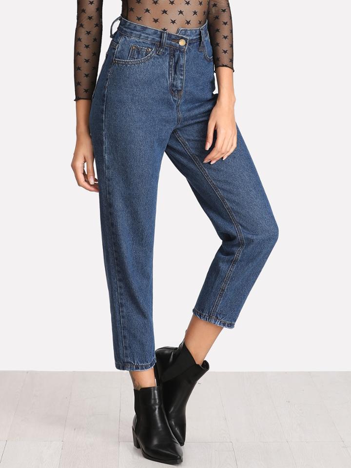 Romwe Straight Ankle Jeans