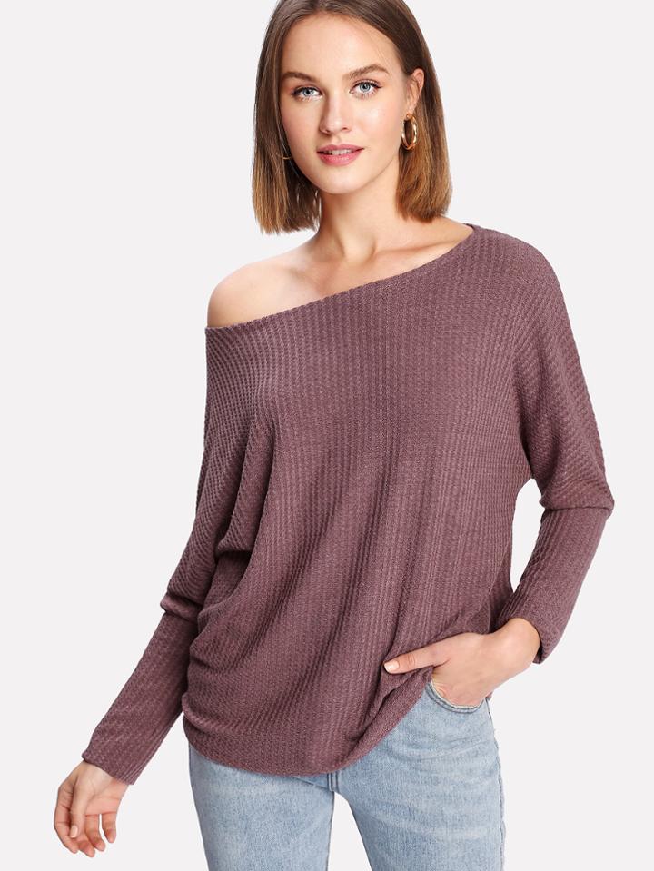 Romwe Dolman Sleeve Knit Tee