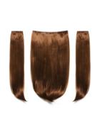 Romwe Golden Brown Clip In Straight Hair Extension 3pcs