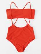 Romwe Criss Criss Two Piece Swimwear