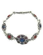 Romwe Atsilver Rhinestone Wrap Stone Bracelet