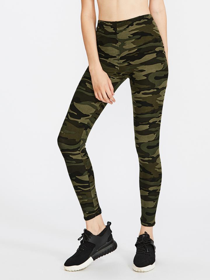 Romwe Active Camo Print Legging