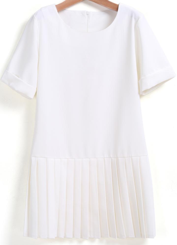 Romwe With Tassel Zipper White T-shirt