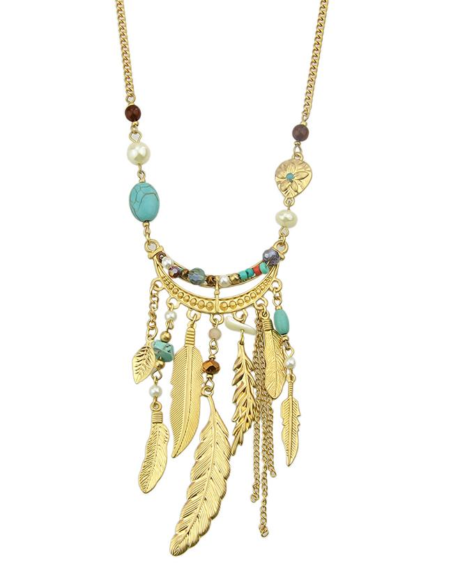 Romwe Tassel Necklace Exaggerated Exquisite Sweater Chain Sales Long Leaf Necklace