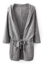 Romwe Self-tie Grey Hoodied Cardigan
