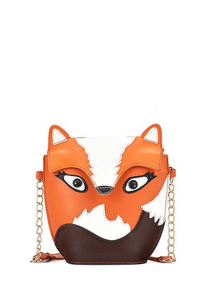 Romwe Cartoon Fox Shaped Design Crossbody Bag