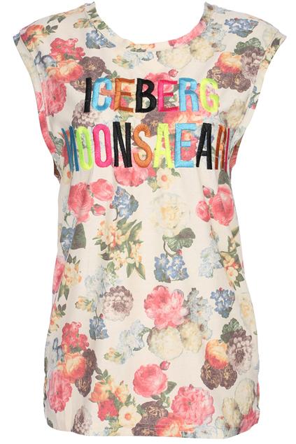 Romwe Stitching Letters Floral Print Sleeveless Vest