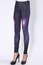 Romwe Sporadic Star Print Leggings