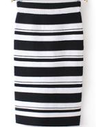 Romwe Striped Knit Black Skirt