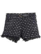 Romwe Tassel Knit Straight Shorts