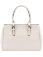Romwe White Zipper Belt Buckle Bag