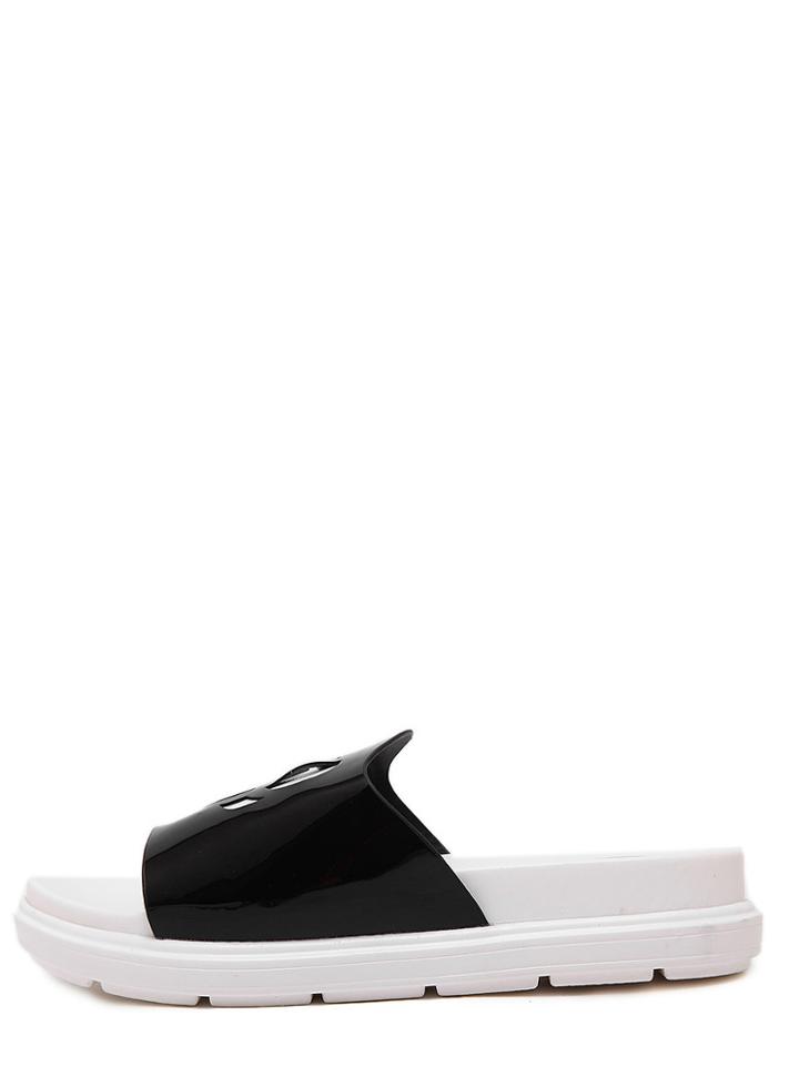 Romwe Black Peep Toe Casual Flower Slippers