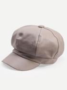 Romwe Grey Vintage Octagonal Cap