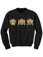 Romwe Animal Print Black Sweatshirt