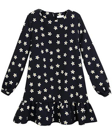 Romwe Floral Print Flouncing Dress