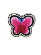 Romwe Red Handmade Embroidery Butterfly Finger Ethnic Rings