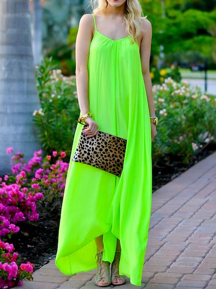 Romwe Spaghetti Strap Backless Shift Dress