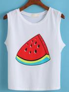 Romwe Watermelon Print Tank Top