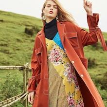 Romwe Contrast Stitch Multi-pocket Coat