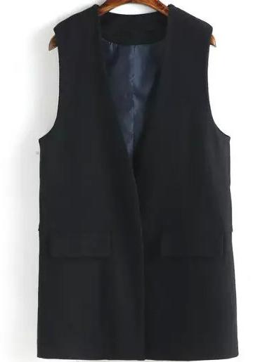 Romwe V Neck Fitted Vest
