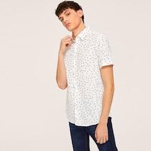 Romwe Guys Allover Bird Print Shirt