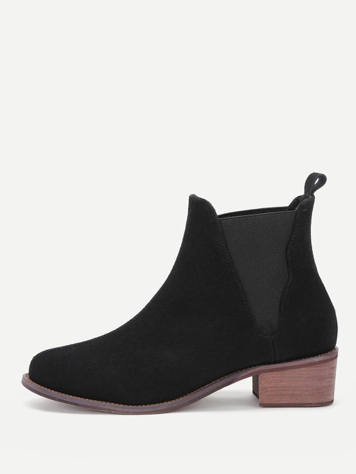 Romwe Cork Heeled Ankle Boots