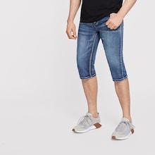 Romwe Guys Flag Embroidery Patched Denim Shorts