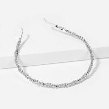 Romwe Rhinestone Engraved Spiral Headband