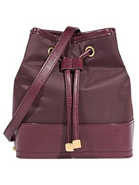 Romwe Burgundy Drawstring Pu Shoulder Bag