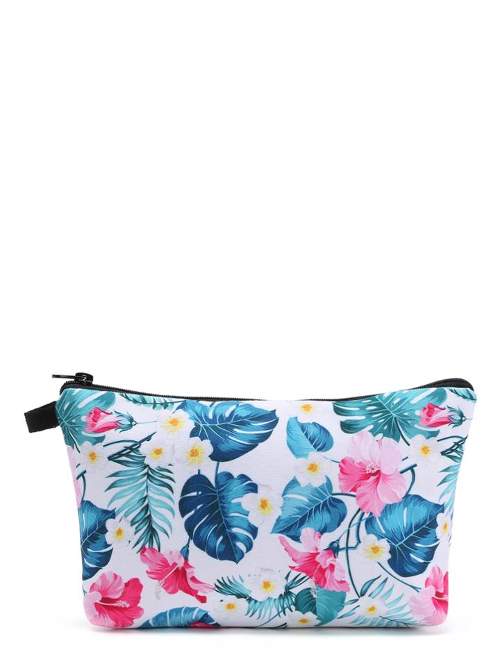 Romwe Jungle Print Makeup Bag
