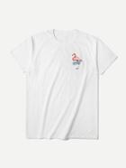 Romwe Men Flamingo Print T-shirt