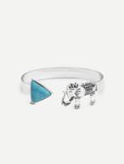 Romwe Triangle Turquoise Elephant Alloy Bracelet
