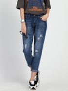 Romwe Ripped Roll Over Jeans