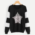 Romwe Cut And Sew Abstract Print Sweatshirt