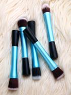 Romwe 5pcs Blue Cosmetic Makeup Foundation Brush