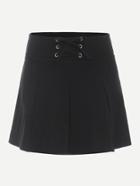 Romwe Front Lace Up Skirt