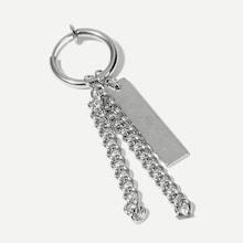 Romwe Men Bar Detail Hoop Drop Earring 1pc