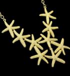 Romwe Gold Starfish Chain Necklace