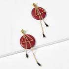 Romwe Triangle & Round Drop Earrings 1pair