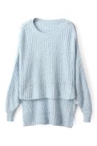 Romwe Double Layered Loose Knitted Jumper