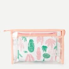 Romwe Plant Pattern Makeup Bag Set 2pack
