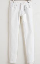 Romwe With Pockets Slim White Pant