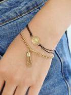 Romwe 5pcs/set Jewelry Bohemian Gold-color Chain With Tassel Bracelets